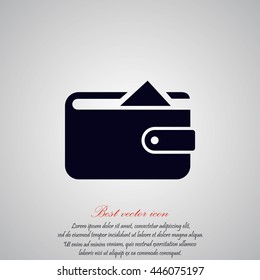 Flat long shadow Wallet icon