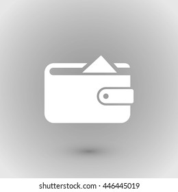 Flat long shadow Wallet icon