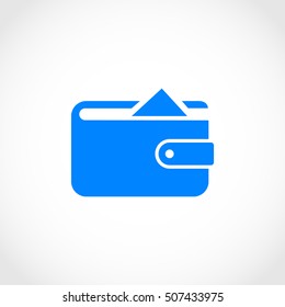 Flat long shadow Wallet icon, flat design best vector icon