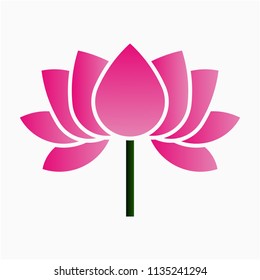 Flat Lotus flower pixel perfect vector icon