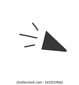 Flat loudspeaker icon. Stock vector illustration isolated on white background.