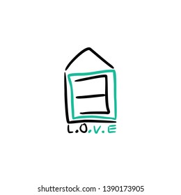 Flat love design. Vector Illustration. Vector