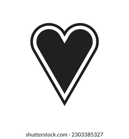 Símbolo de icono de amor plano vector Ilustración.