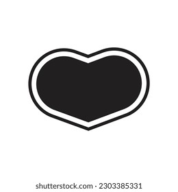 Flat Love icon symbol vector Illustration.