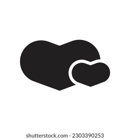 Flat Love icon symbol vector Illustration.