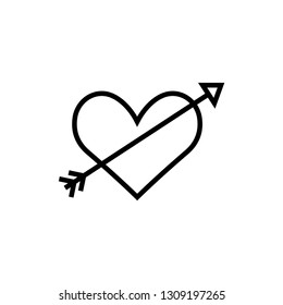 Flat love icon vector