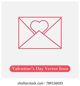 Flat Lovely Envelope Vector Icon