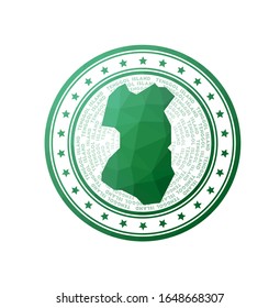 Estampilla baja plana de la isla de Tenggol. Insignia de la isla de Tenggol. Logo vectorial de moda.