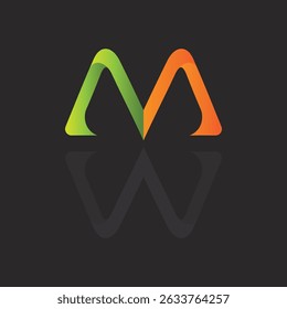 Flat M Logo Vector with Bold and Elegant Typography