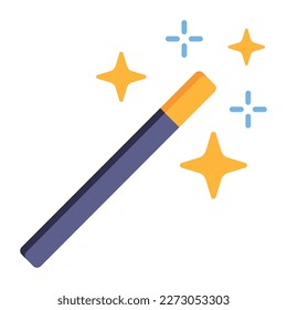 Flaches Zauberstabbild-Design