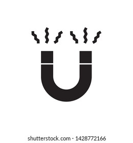 flat magnet icon symbol sign, logo template, vector, eps 10