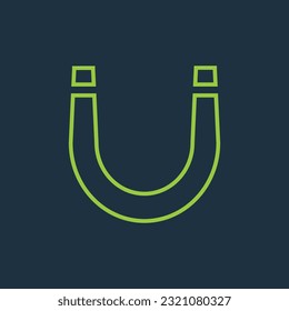 Flat magnet icon symbol vector Illustration.