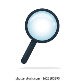 Flat magnifying glass vector Isolate on white background