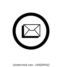 Flat mail icon. Message icon vector. Envelope e-mail symbol icon