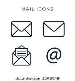 Flat mail icon variation set