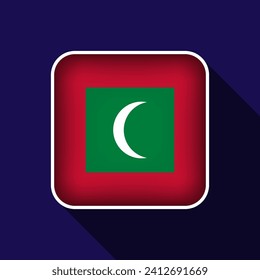 Flat Maldives Flag Background Vector Illustration