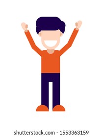 Flat male character for you assets, promotion, poster, sticker and game assets.