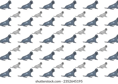 Fondo del patrón animal de foca de mamífero plano, puede ser utilizado para diseños de negocios, diseños de presentaciones o cualquier diseño adecuado.