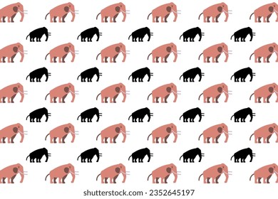 Flat Mammoth Animal Pattern Background, can be used for business designs, presentation designs or any suitable designs.