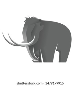 flat mammoth design character vector