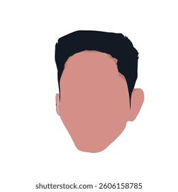 flat man head icon without background