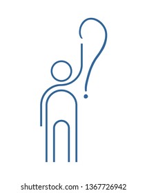 flat man question symbol
