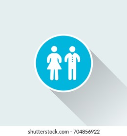 flat man and woman icon
