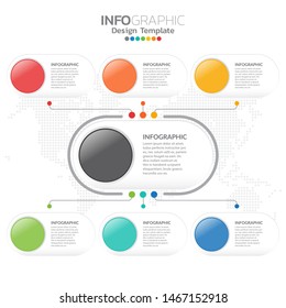 Flat management chart infographic design template.