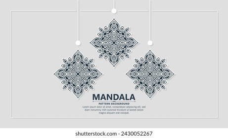 Flat mandala arabesque background design