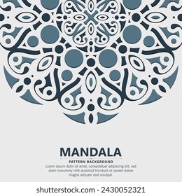 Flat mandala arabesque background design