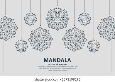 Flat mandala arabesque background design