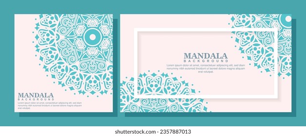 Flat mandala arabesque design background	