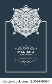 Flat mandala arabesque style background