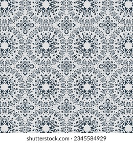 Flat mandala seamless pattern template