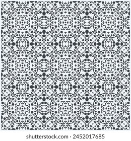 Flat mandala seamless pattern template