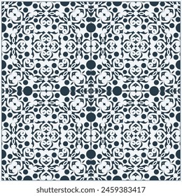 Flat mandala seamless pattern template