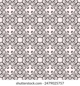 Flat mandala seamless pattern template