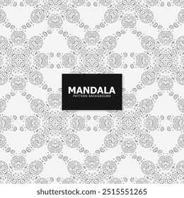 Flat mandala seamless pattern template