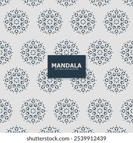 Flat mandala seamless pattern template