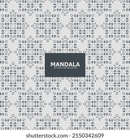 Flat mandala seamless pattern template