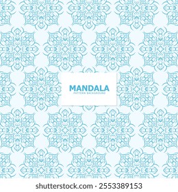 Flat mandala seamless pattern template