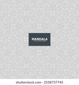 Flat mandala seamless pattern template