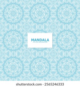 Flat mandala seamless pattern template