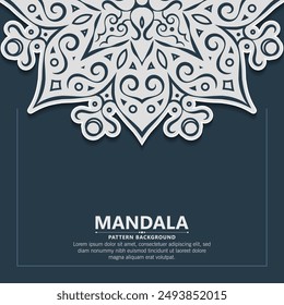 Flat mandala style arabesque background