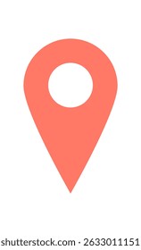 Flat map icon designed for navigation. Simple location symbol illustrating GPS functionality. This digital icon enhances navigation processes, flat design, suitable for technology, application