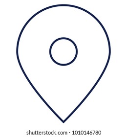 Flat Map Location Pointer Icon Vector