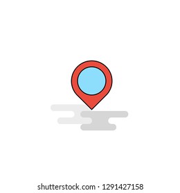 Flat Map navigation Icon. Vector