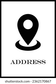 Flat map pin icon isolated on white background for website, print, business card design. Pinpoint symbol for address. Simple shape. Pointer for gps navigation, apps. Logo design, sign