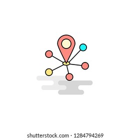 Flat Map pointer  Icon. Vector