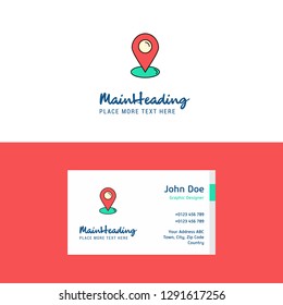 Flat Map pointer Logo and Visiting Card Template. Busienss Concept Logo Design